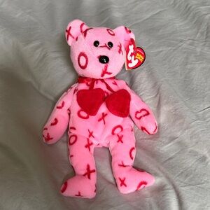 Ty Pink and Red XO Plush Bear